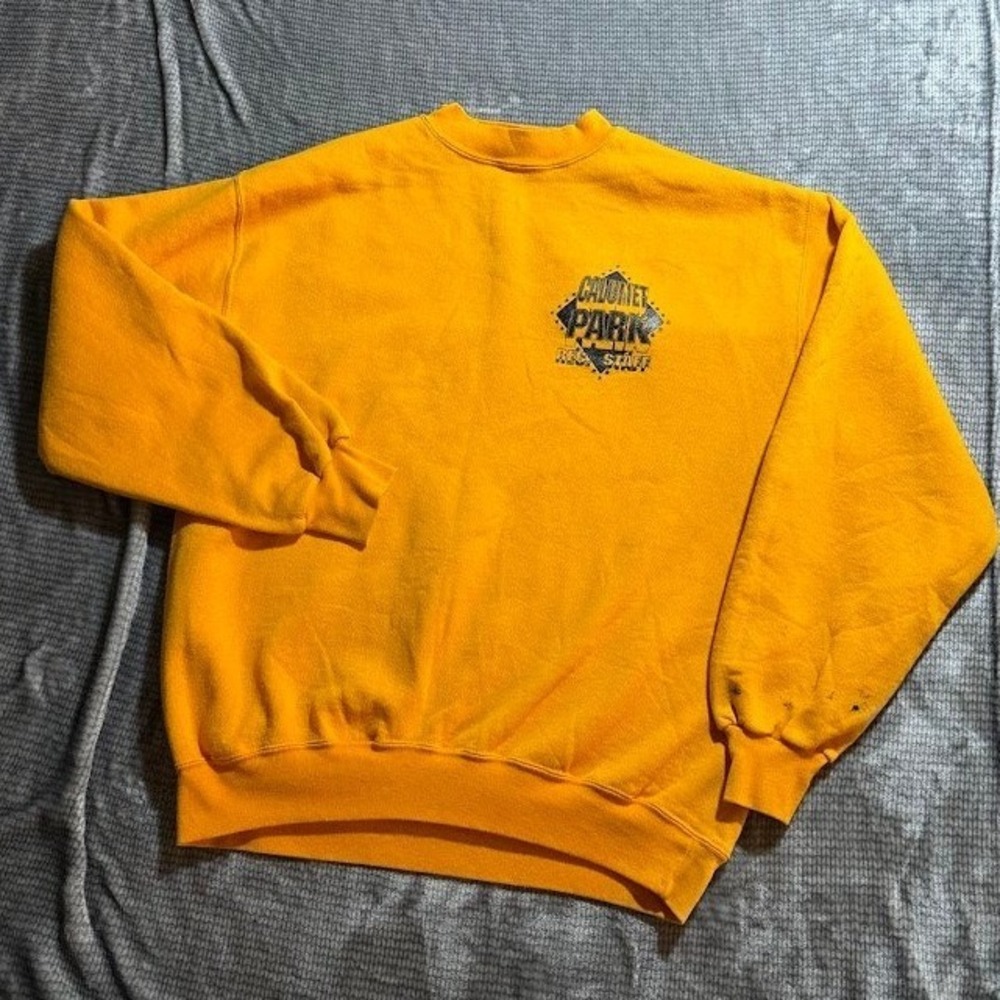 Vintage Augusta Sportswear‎ Calumet Park Rec Staff Sweatshirt Yellow Mens XL USA